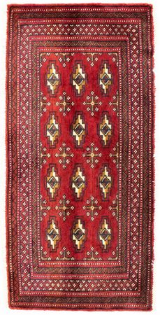 Runner Turkaman Rug - 100 x 50 cm - red