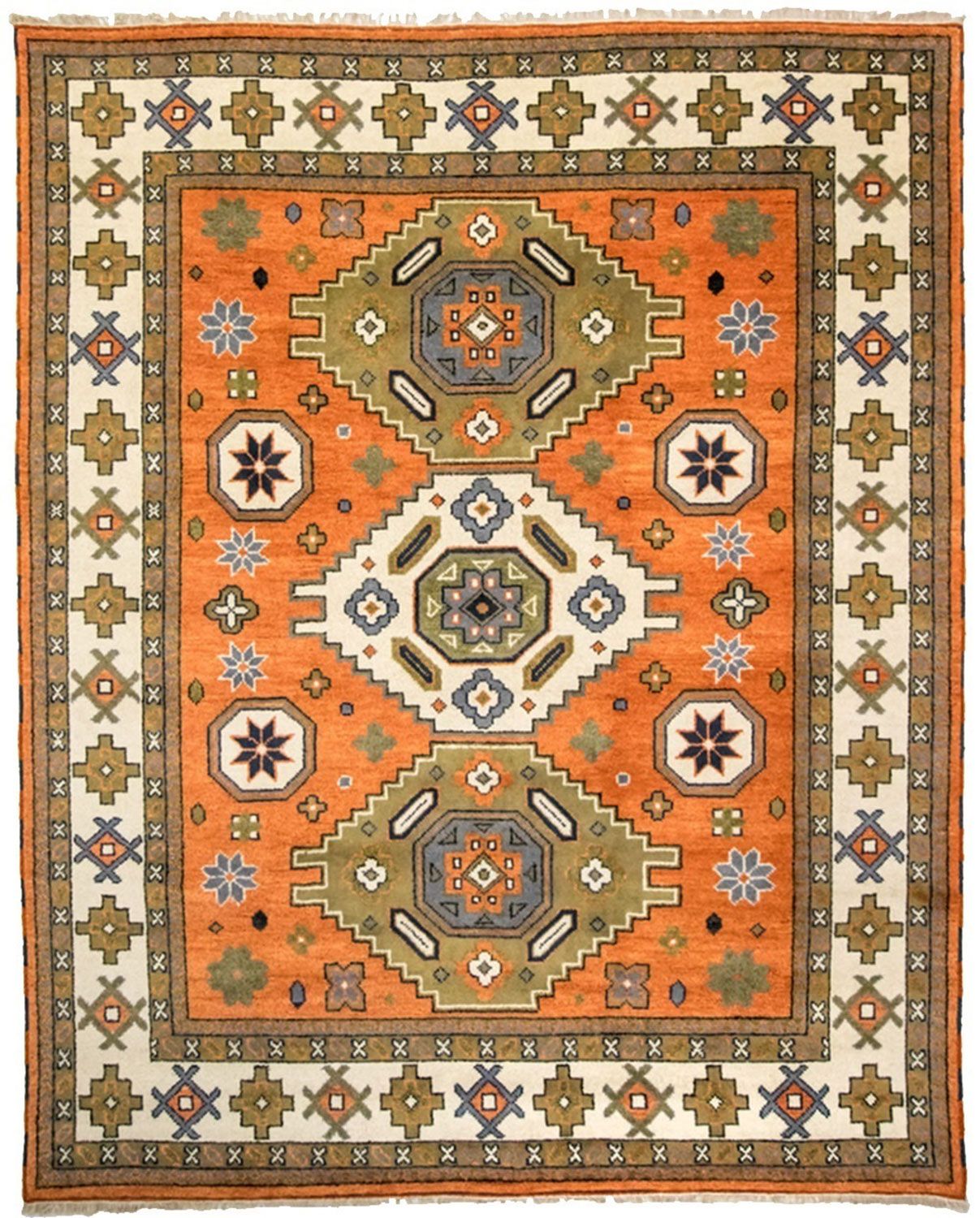 Alfombra oriental - 304 x 249 cm - naranja