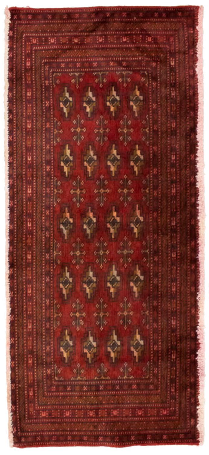 Turkaman Rug - 130 x 60 cm - red