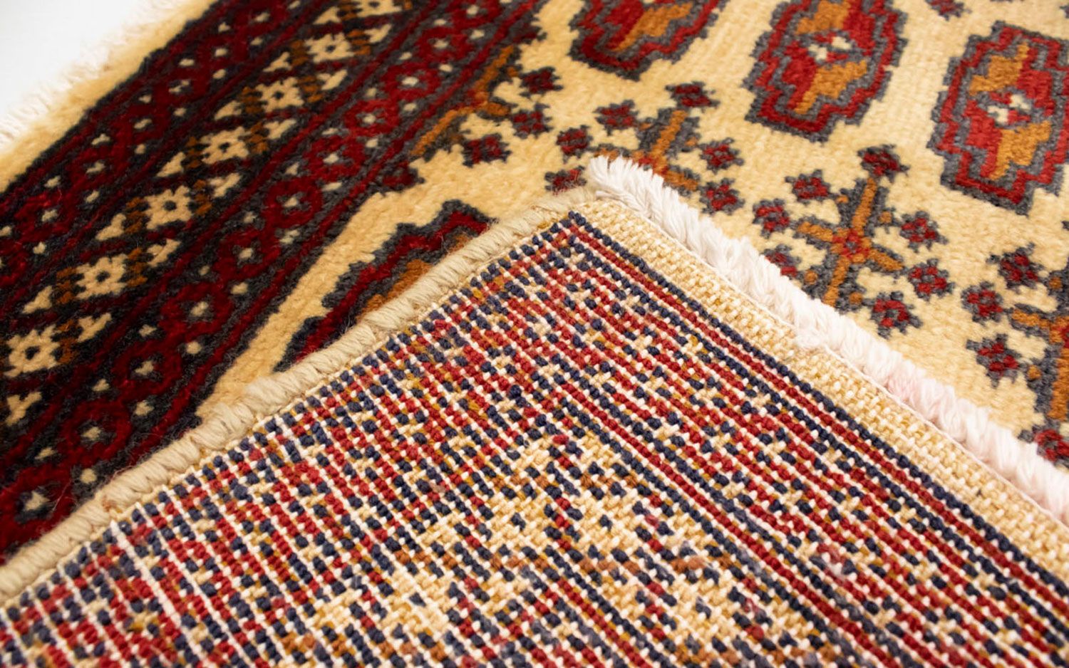 Turkaman-matta - 130 x 60 cm - beige