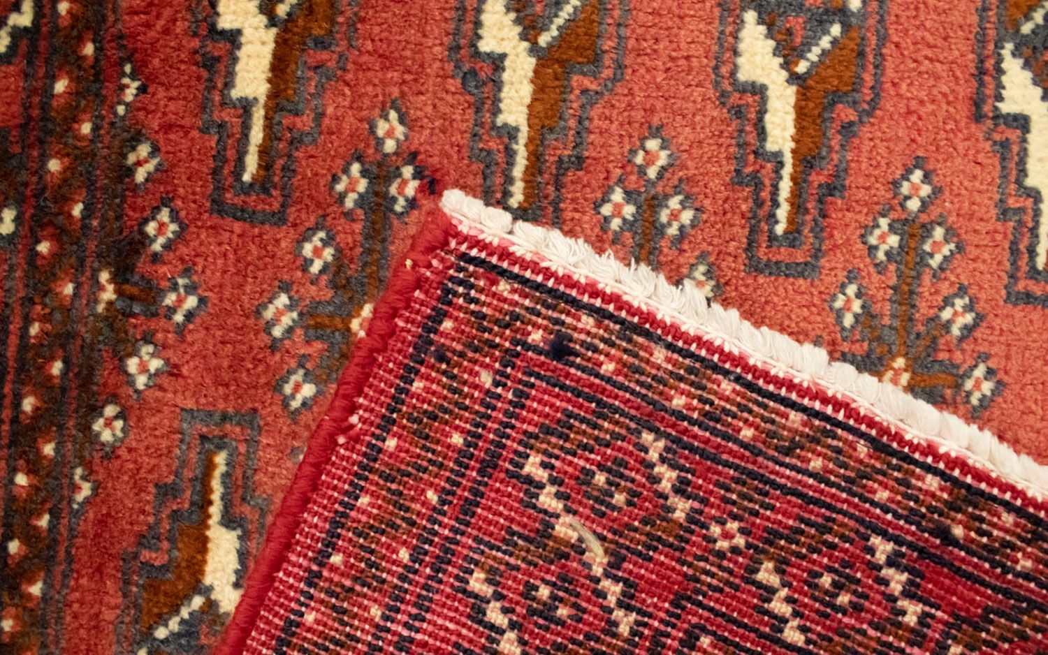 Tapis Turkaman - 130 x 60 cm - rouge clair