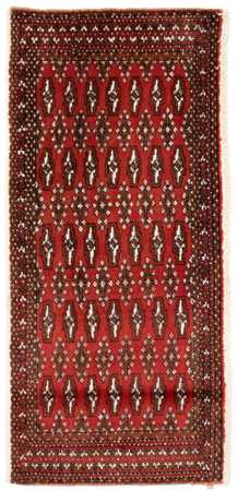 Turkaman Rug - 130 x 60 cm - red