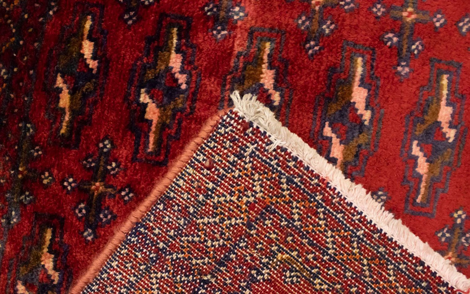 Alfombra Turkaman - 130 x 60 cm - rojo