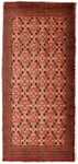Turkamanský koberec - 130 x 60 cm - světle červená