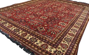 Tapis afghan - Hatschlu - 492 x 401 cm - rouge