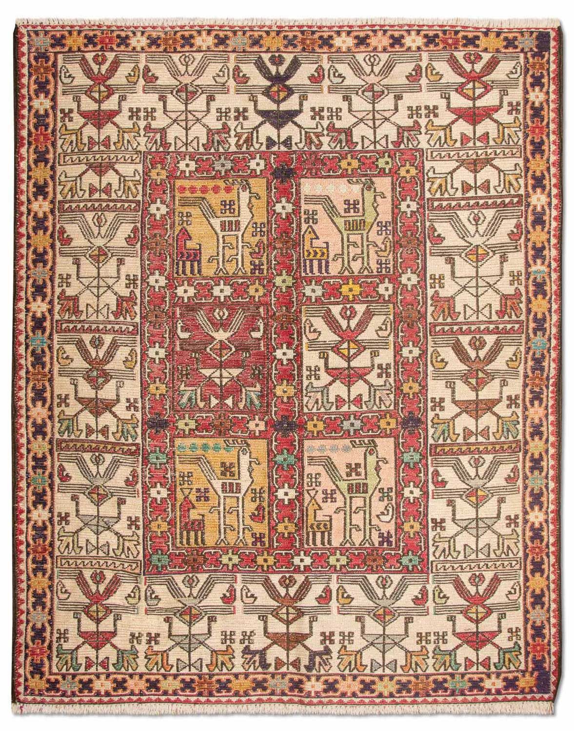 Tapis Kelim - Oriental - 97 x 75 cm - rouge