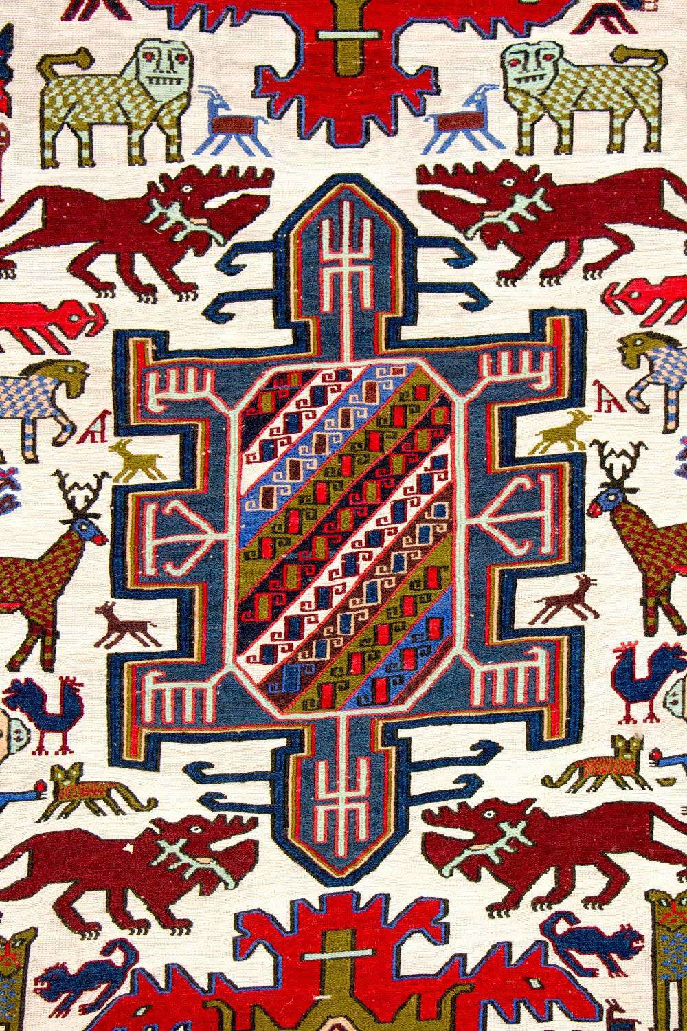 Dywan Kelim - Orientalny - 212 x 118 cm - beżowy