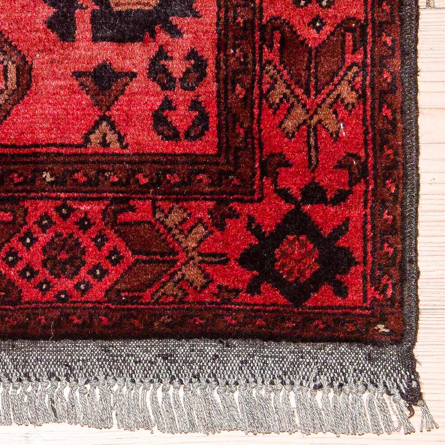 Tapis afghan - Kunduz - 188 x 118 cm - rouge