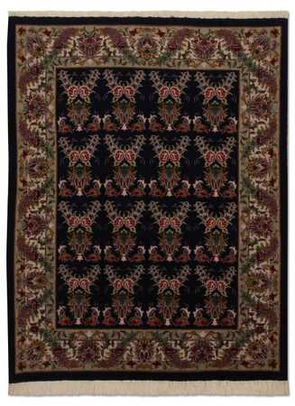 Alfombra Persa - Tabriz - Real - 137 x 103 cm - azul oscuro