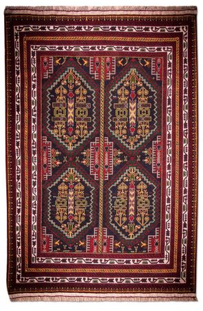 Tapis afghan - 145 x 92 cm - bleu