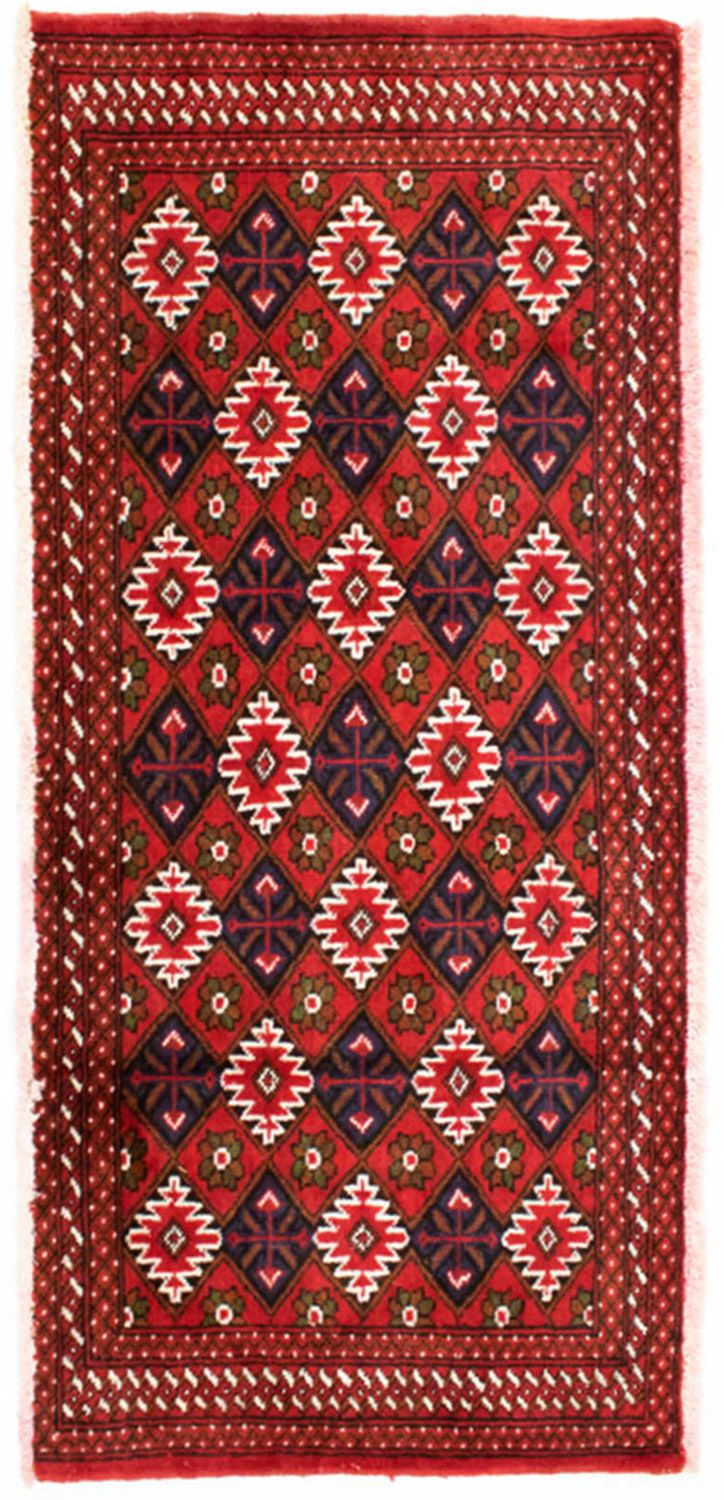 Turkaman tapijt - 130 x 60 cm - rood