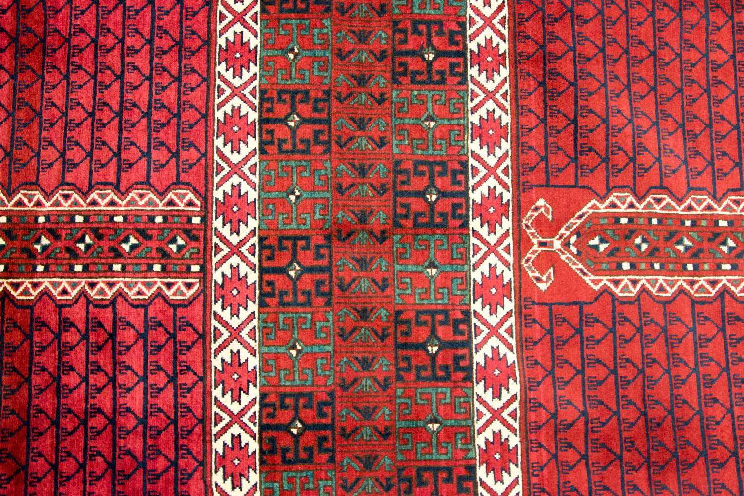 Tapis afghan - Hatschlu - 293 x 203 cm - rouge
