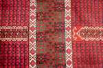 Alfombra afgana - Hatschlu - 293 x 203 cm - rojo