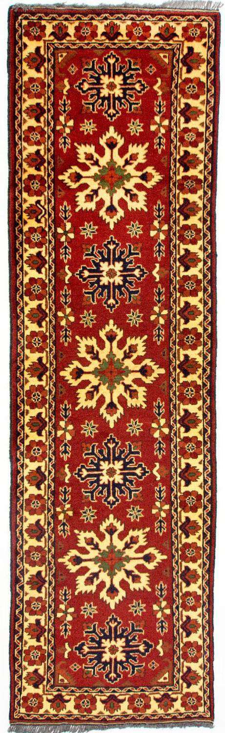 Alfombra de pasillo Alfombra afgana - Hatschlu - 297 x 84 cm - rojo