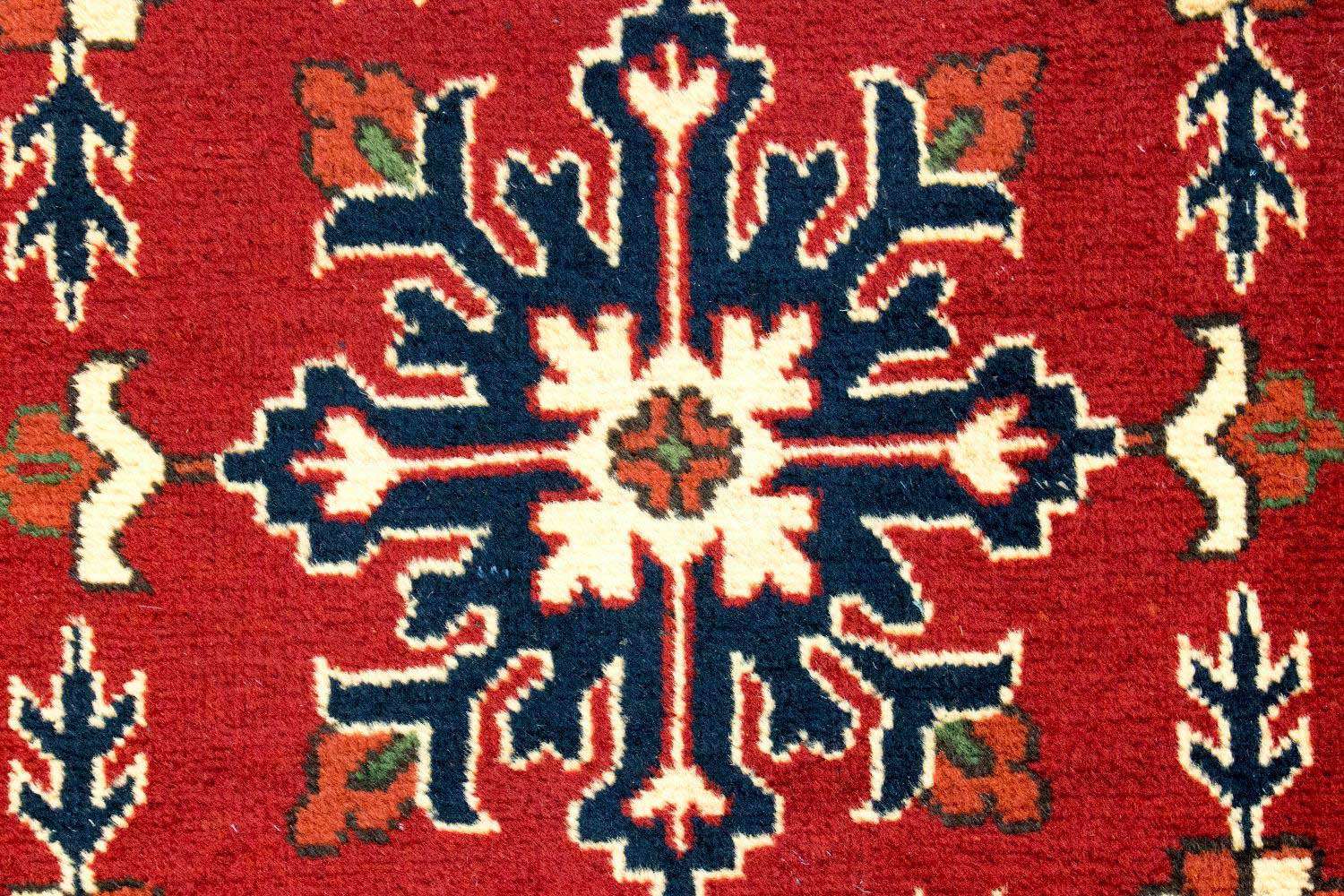 Tapis de couloir Tapis afghan - Hatschlu - 297 x 84 cm - rouge