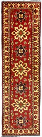 Runner Afghan Rug - Hatschlu - 297 x 84 cm - red