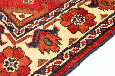 Runner Afghan Rug - Hatschlu - 297 x 84 cm - red