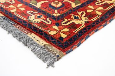 Loper Afghaans tapijt - Hatshlu - 307 x 83 cm - rood