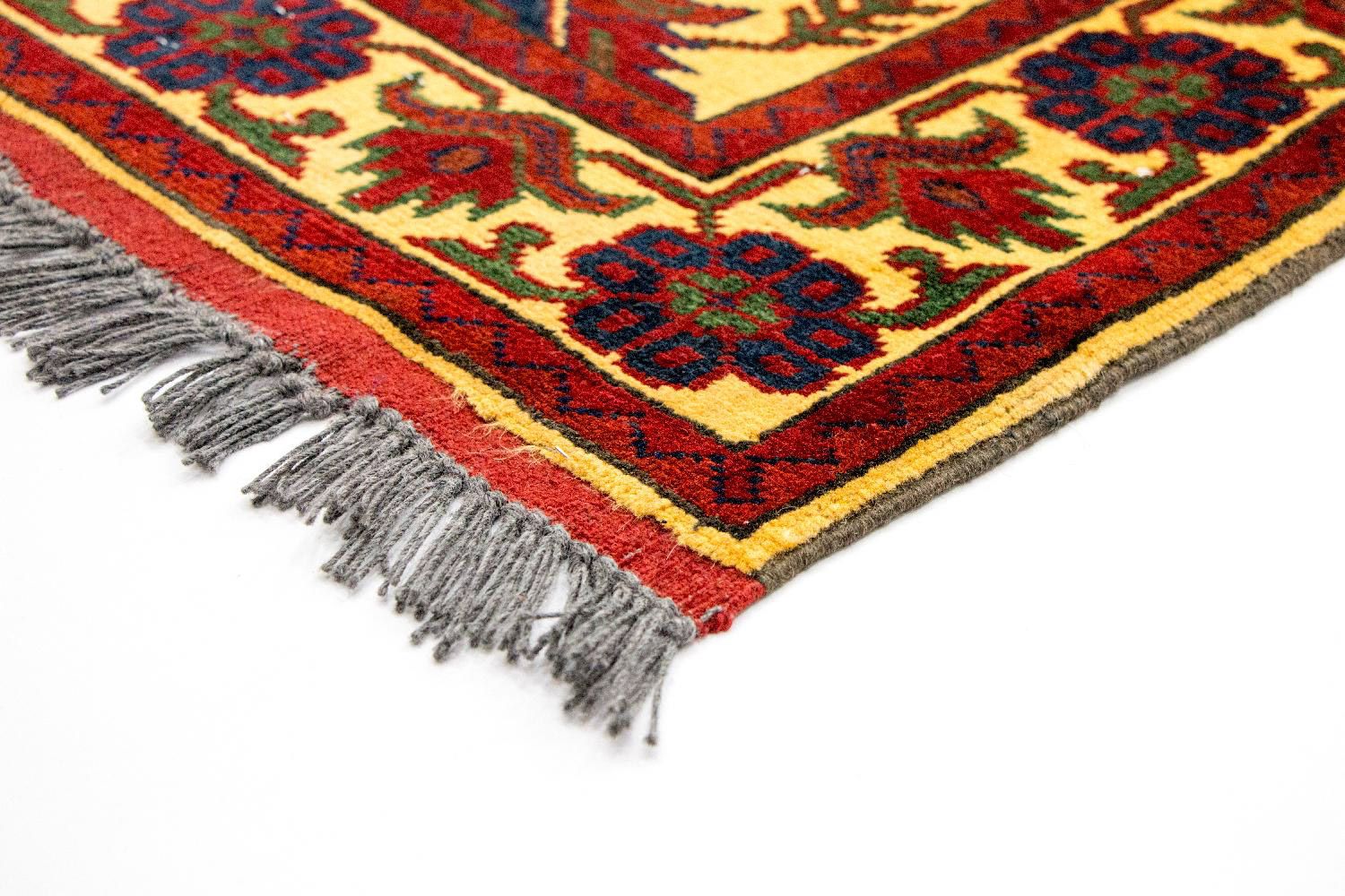 Tappeto corsia Tappeto afgano - Hatschlu - 304 x 80 cm - rosso