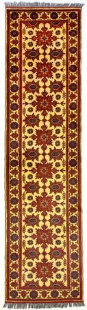 Tappeto corsia Tappeto afgano - Hatschlu - 304 x 80 cm - rosso