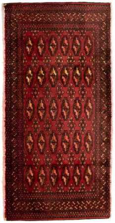 Turkaman Rug - 130 x 60 cm - red