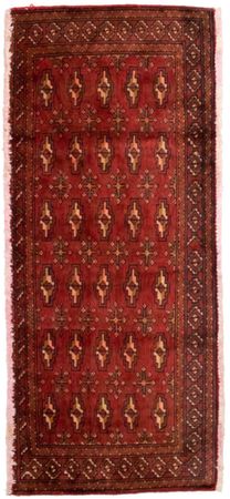 Turkaman tapijt - 130 x 60 cm - rood