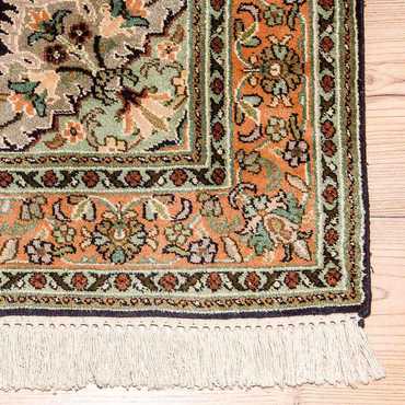 Jedwabny dywan - Kashmir Silk - 156 x 95 cm - ciemnoniebieski