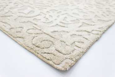 Tapis en laine carré  - 67 x 66 cm - beige