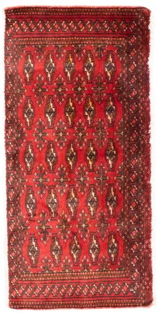 Runner Turkaman Rug - 100 x 50 cm - red