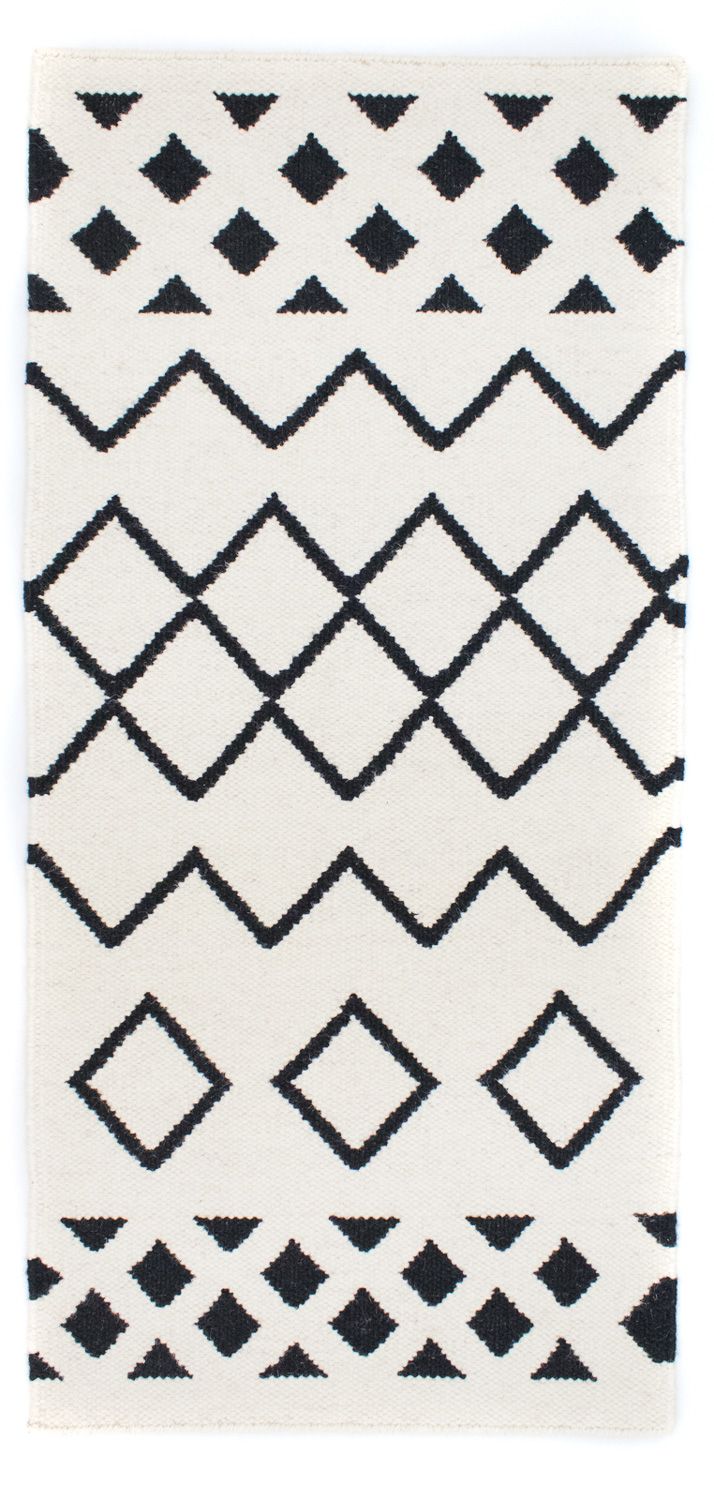 Alfombra Kelim - Tendencia - 132 x 63 cm - beige