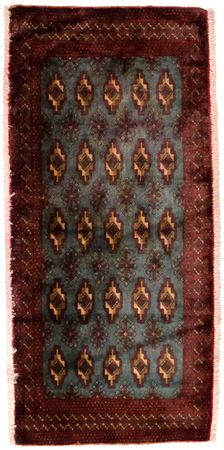 Turkaman Rug - 130 x 60 cm - blue