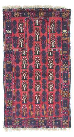 Baluch tapijt - 126 x 73 cm - rood