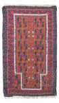 Dywan beludżycki - 143 x 84 cm - czerwony