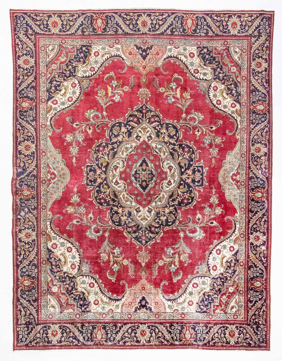 Perzisch tapijt - Tabriz - 367 x 277 cm - rood