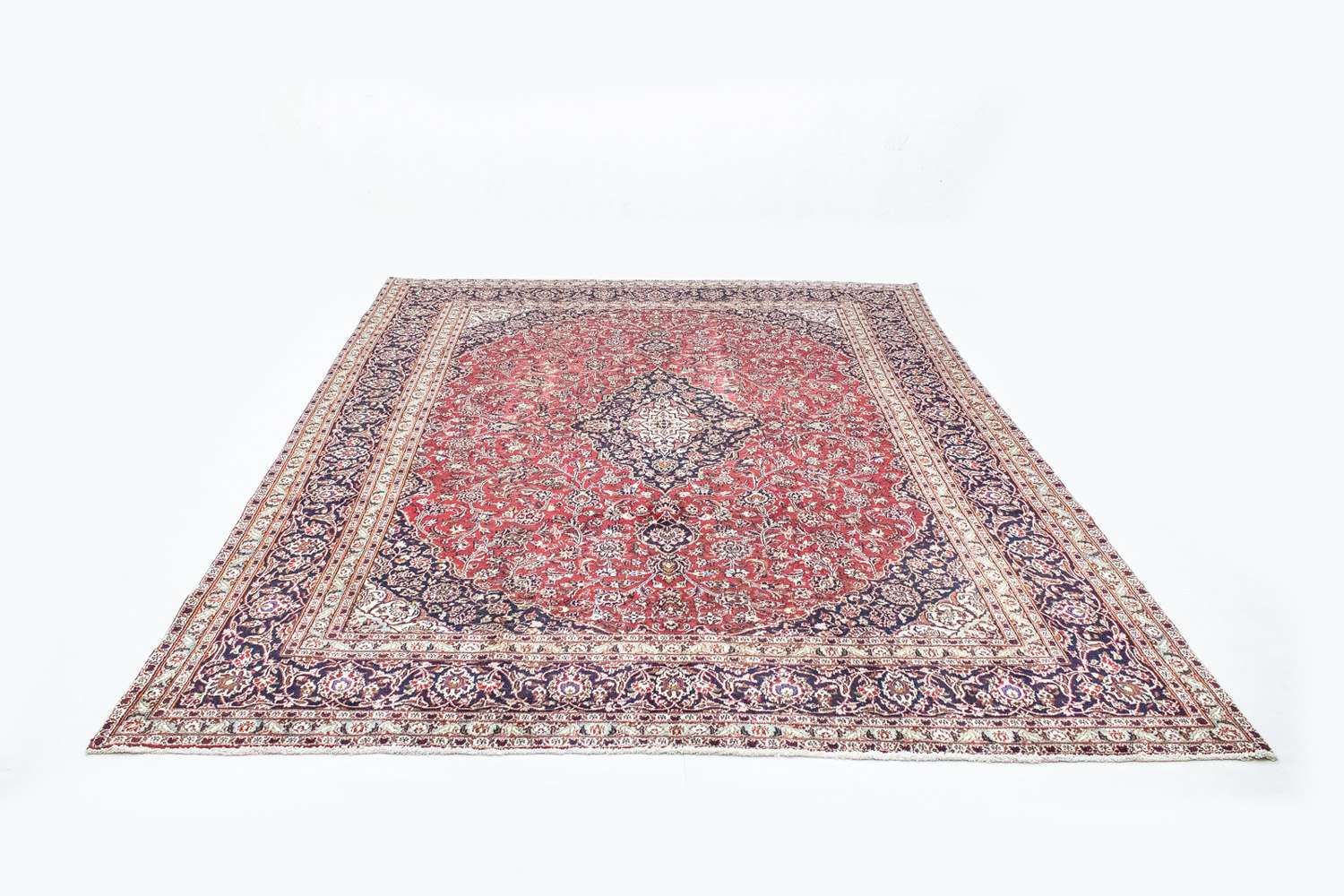 Alfombra persa - Keshan - 380 x 282 cm - rojo