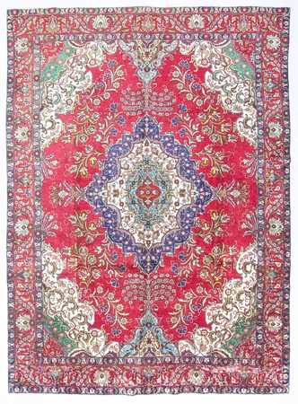 Tappeto Persero - Tabriz - 377 x 277 cm - rosso