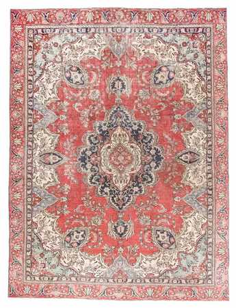 Tapete Persa - Tabriz - 345 x 266 cm - vermelho