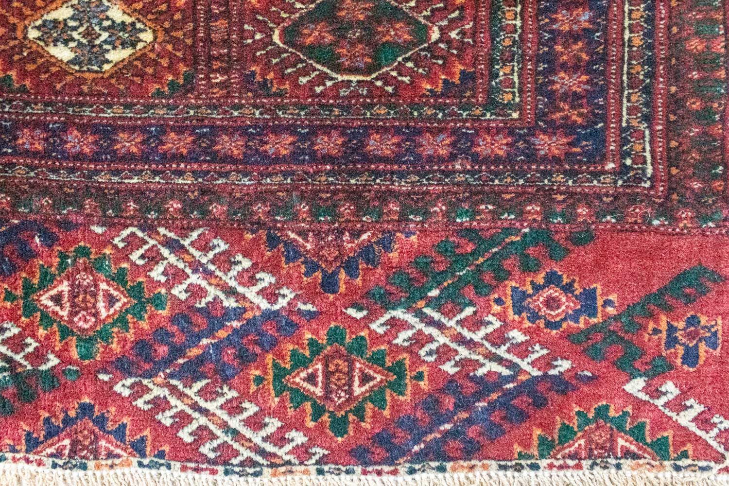 Tapete afegão - Bukhara - 285 x 226 cm - vermelho