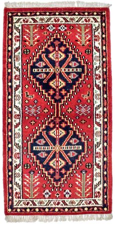 Alfombra oriental - 160 x 90 cm - rojo