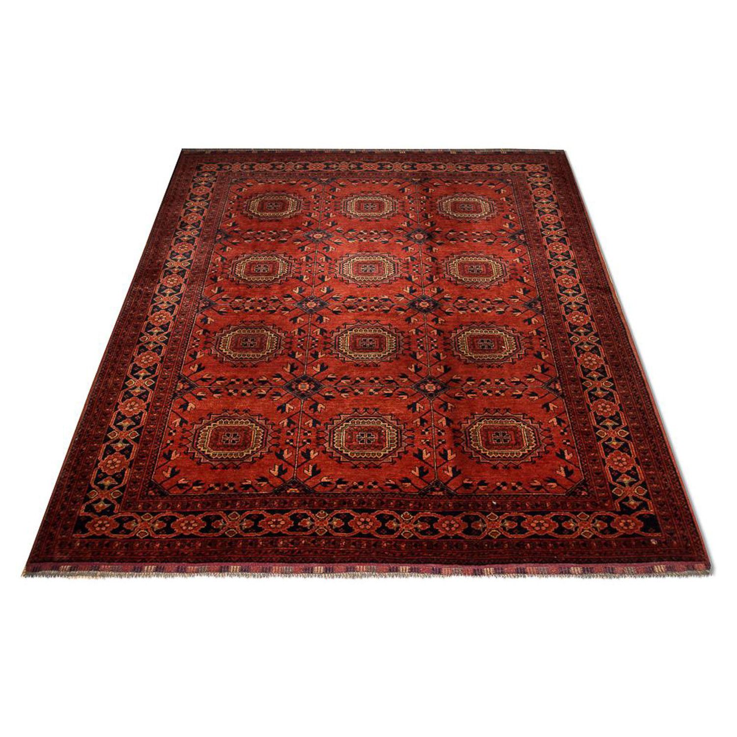 Tapete afegão - Kunduz - 275 x 216 cm - vermelho