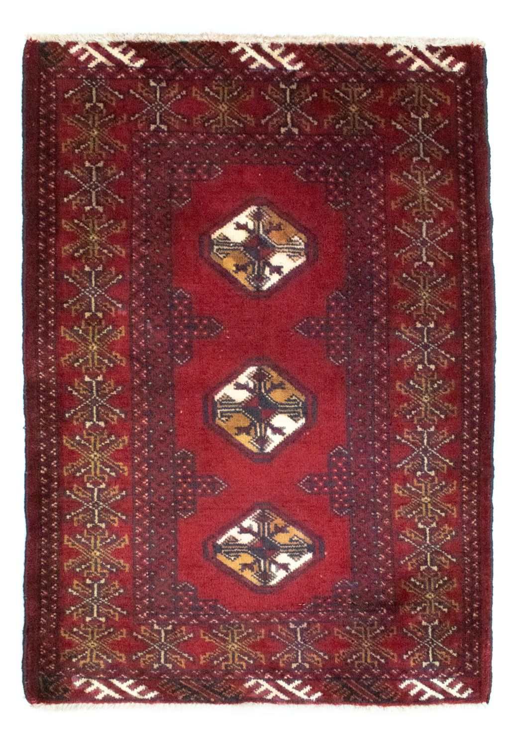 Turkaman teppe - 90 x 76 cm - rød