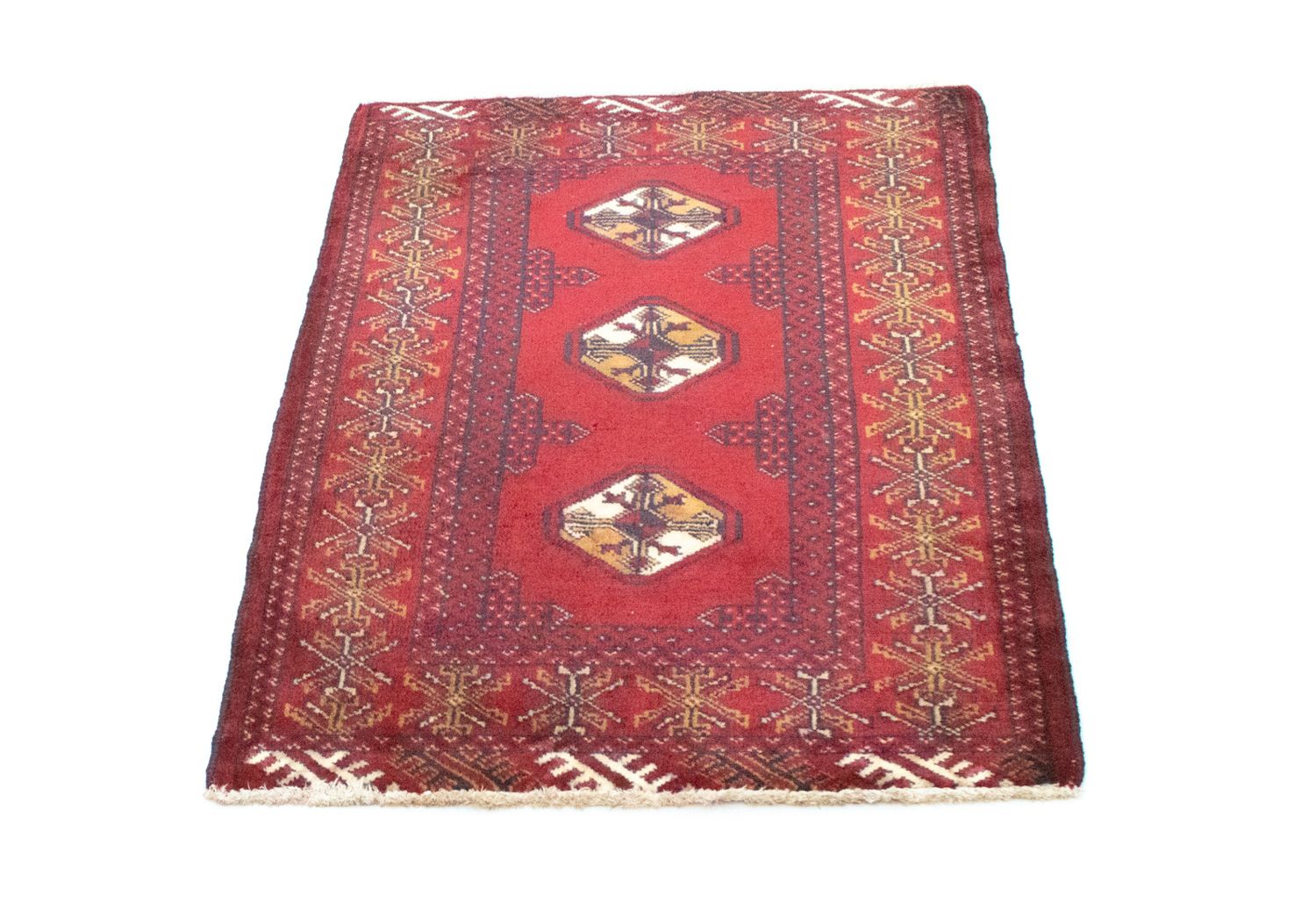 Turkaman Rug - 90 x 76 cm - red