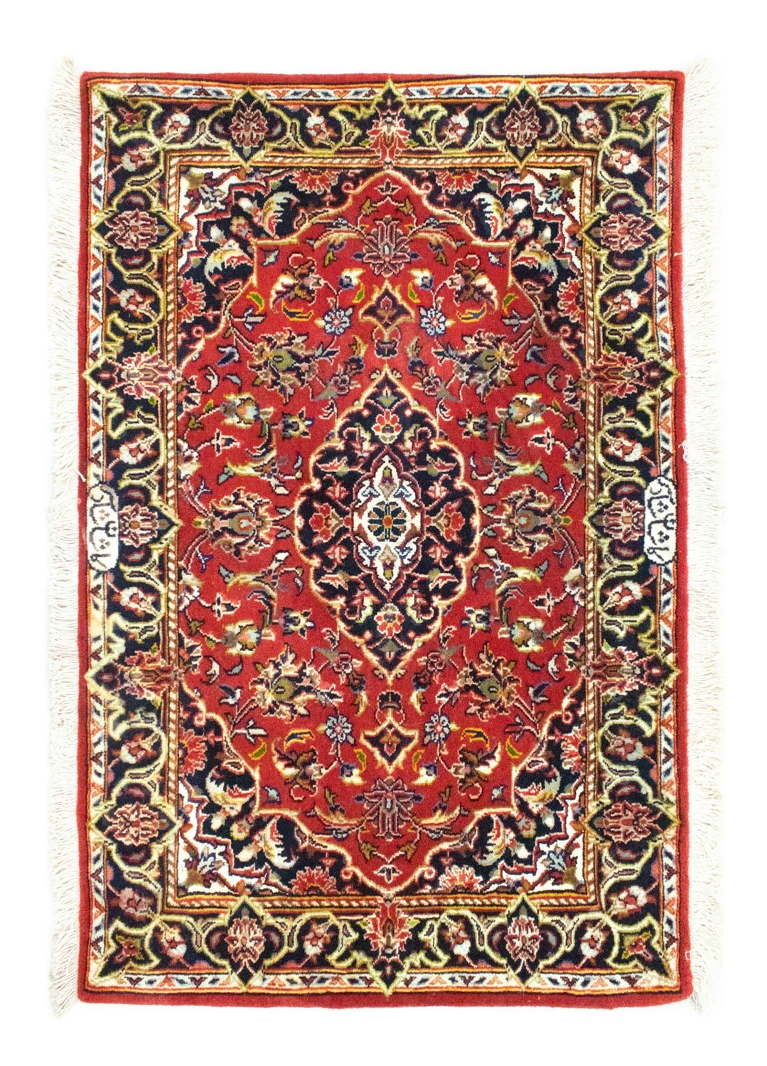 Alfombra persa - Keshan - 97 x 67 cm - rojo