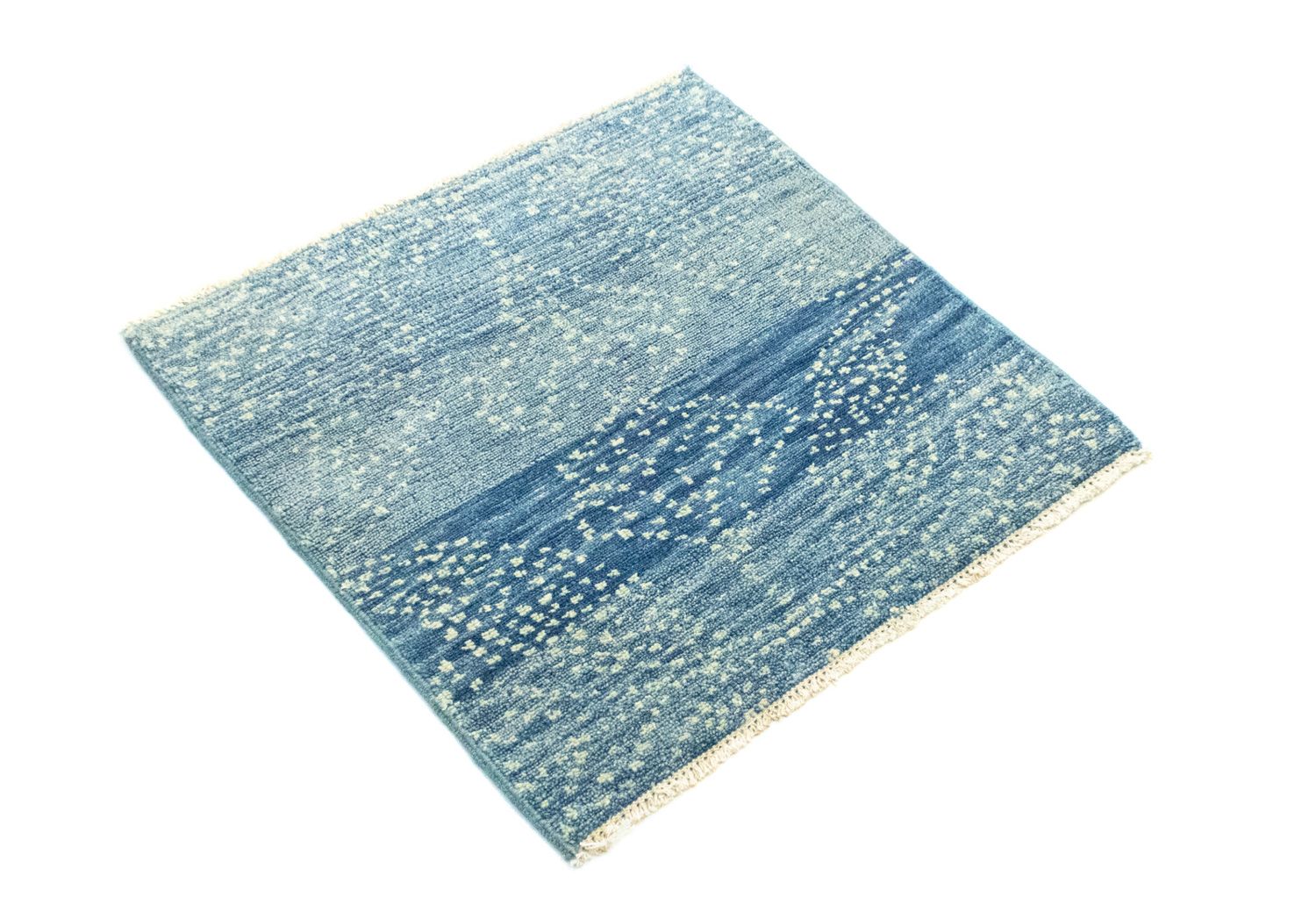 Tappeto di design quadrato  - 62 x 61 cm - blu chiaro