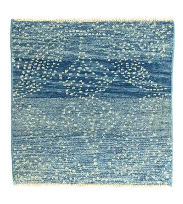 Tapis design carré  - 62 x 61 cm - bleu clair