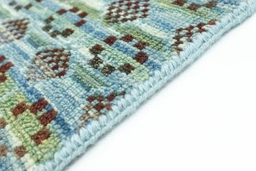 Wool Rug - 92 x 63 cm - light blue