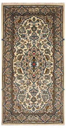 Persisk teppe - Keshan - 132 x 69 cm - beige