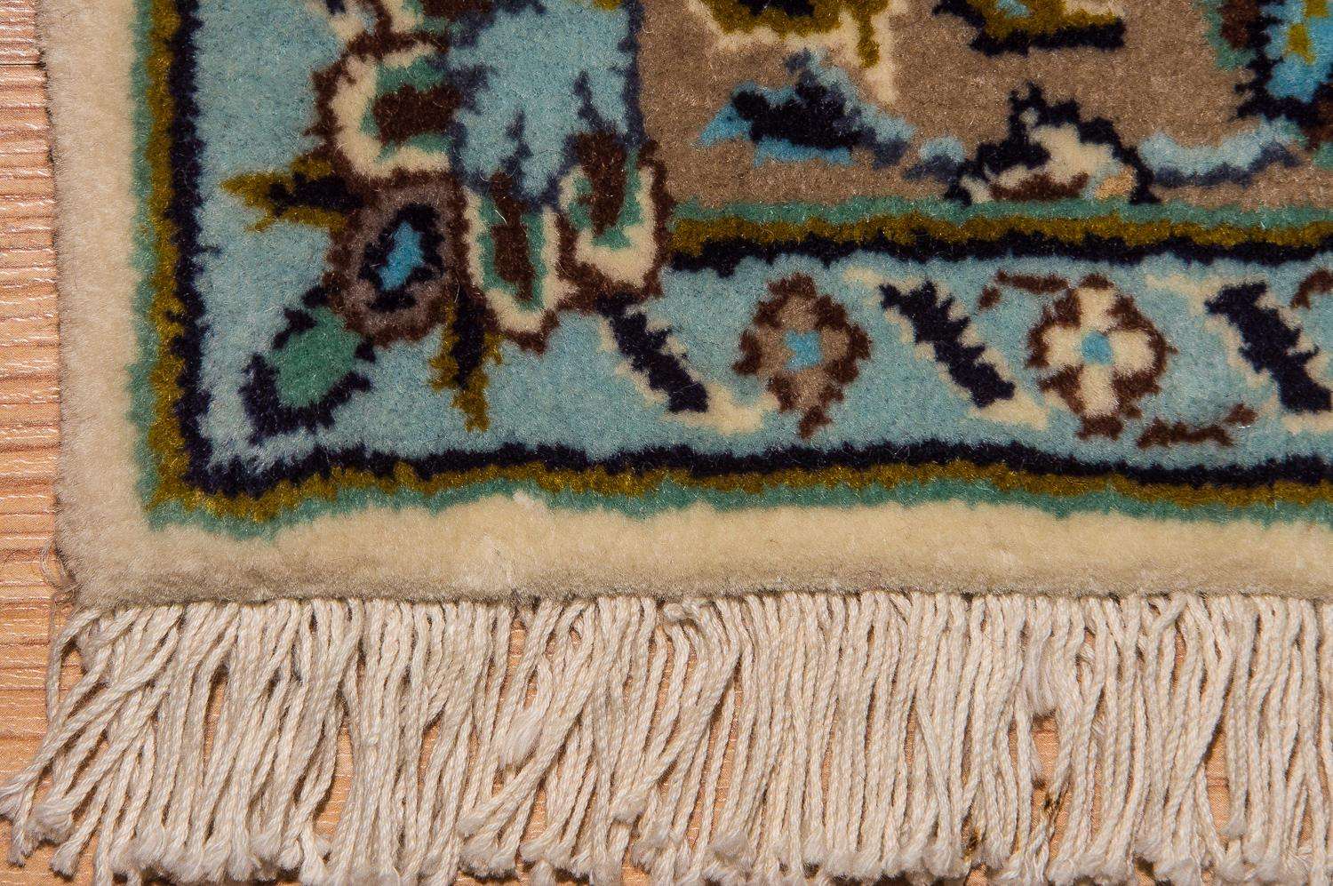Perský koberec - Keshan - 125 x 79 cm - béžová