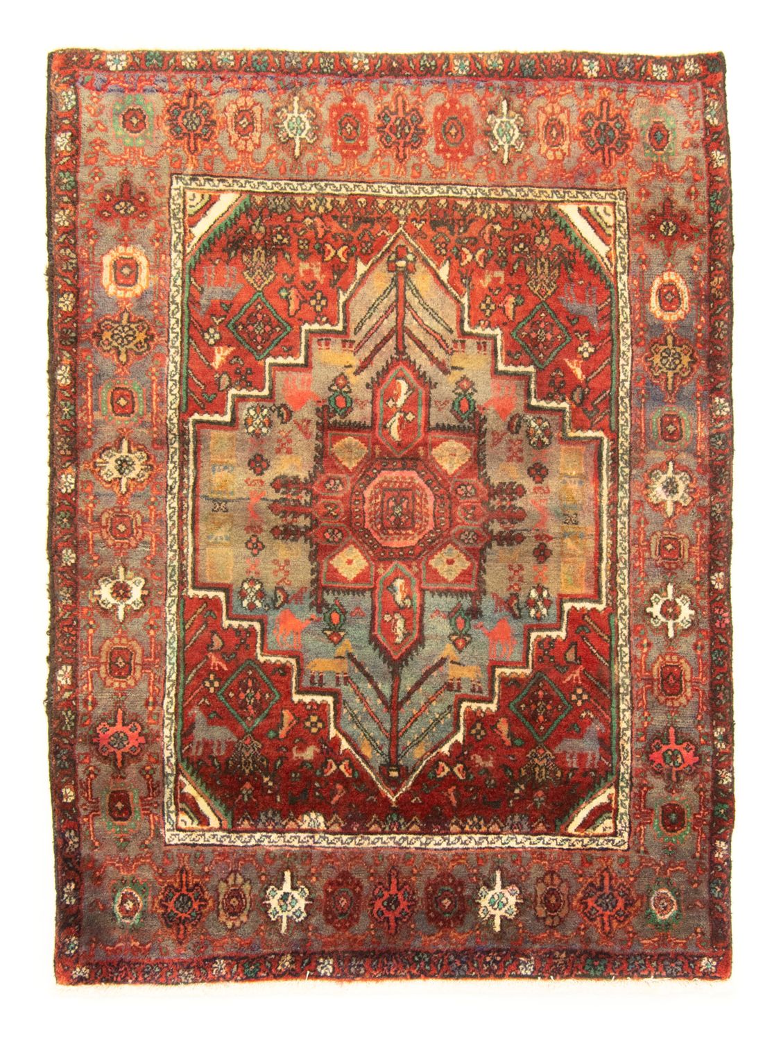 Tapis persan - Nomadic - 148 x 106 cm - orange