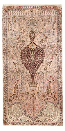 Tapis de couloir Tapis en soie - Soie chinoise - 200 x 104 cm - saumon